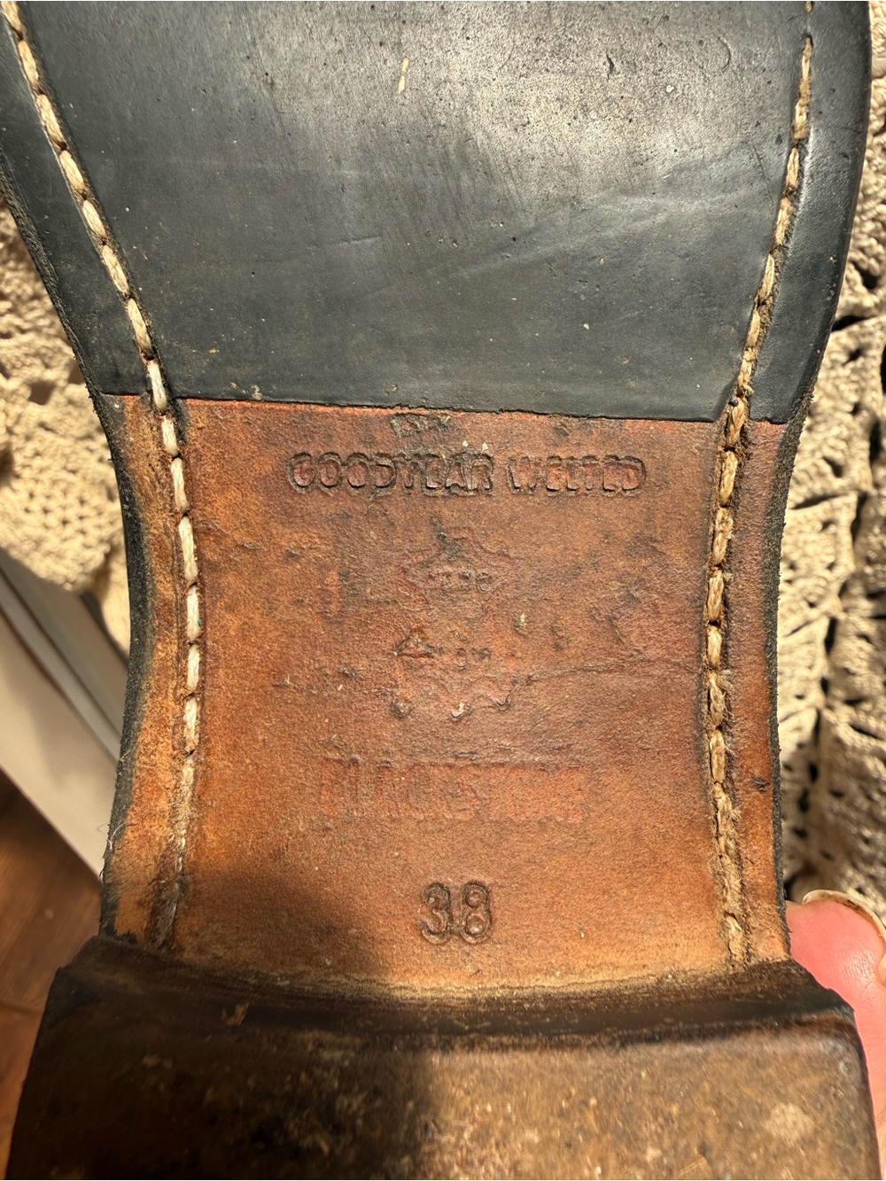 Blackstone Black Leather Tall Riding Boots Goodyear Welted Size 38 / US 7.5 - 8 - Picture 13 of 16